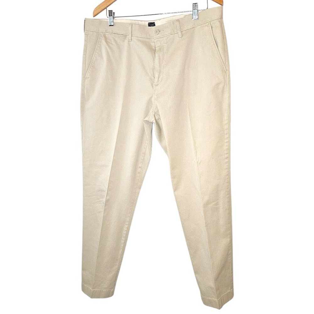 J.Crew 770 Straight Fit Stretch Chinos Men's 36x32‎ Tan Khaki -Weathered Chino